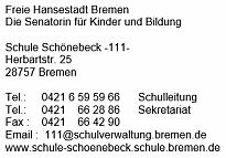 Anschrift der Schule Schönebeck